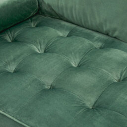 Home Detail Edward Velvet Sofa 2 Seater Luxury Velvet Sofa Couch Settee Bolster Cushions, Green - thumbnail 4