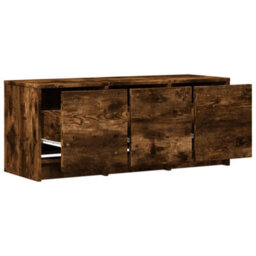 Berkfield Sturdy Tv Cabinet With Led Smoked Oak 97X34X40 Cm Engineered Wood - thumbnail 9