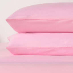 Ohs 2 X Pack Of Housewife Pair Pillowcases Set, Pink -  50 X 75Cm - thumbnail 1