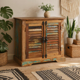 Wyld Haus Seattle Reclaimed Wood 2-Door Coastal Sideboard Cabinet 780X400X750mm - thumbnail 1