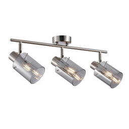 Luminosa Lighting Luminosa Sardo Ceiling Spotlight Bar Silver, Smoked 3Xe14