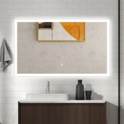 Probaty Bathrooms Bathroom Mirror 3-Colour Led 100X60Cm With Anti-Fog And Memory Function,backlit Wall Vanity Mirror,touch Sensor Switch,ip44 - thumbnail 1