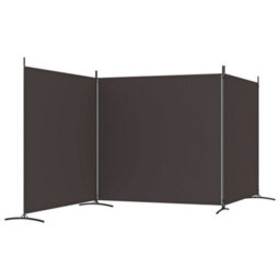 Walplus 3-Panel Room Divider Brown 525X180 Cm Fabric - thumbnail 5