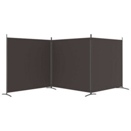 Walplus 3-Panel Room Divider Brown 525X180 Cm Fabric - thumbnail 4