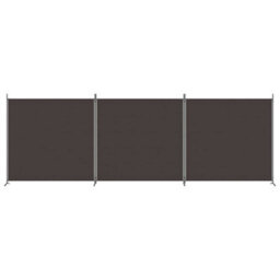 Walplus 3-Panel Room Divider Brown 525X180 Cm Fabric - thumbnail 3