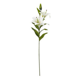 Hill Interiors Madonna Lily Artificial Flower Spray White (One Size) - thumbnail 1