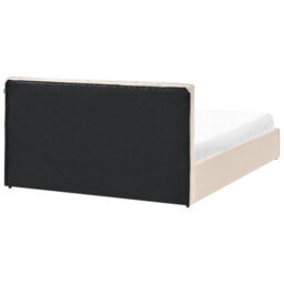 Beliani Ottoman Bed Velvet Dreux 180 X 200 Cm (Eu Super King) Light Beige - thumbnail 8