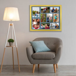 AK Frames 20X16 Gold Sleek Multi Photo Frame With Pompadour Mount - Holds 9 Apertures (2X) 7X5, (7X) 6X4 Photos - thumbnail 3