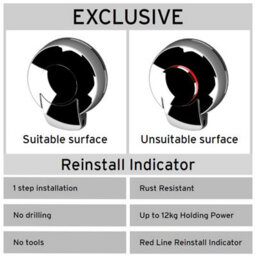Showerdrape Suctionloc Chrome Steel Suction Wall Mounted Sponge Basket - thumbnail 4
