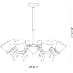 Luminosa Lighting Luminosa Kristina Pendant 8 Light G9 Polished Chrome - thumbnail 3