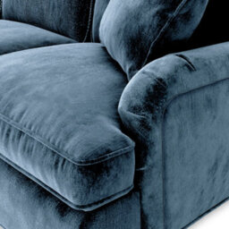 Arthur Navy Blue Armchair For Living Room - Fully Assembled By Roseland Furniture - thumbnail 3