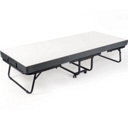 Portable Fold Up Rollaway Guest Bed With 10Cm Memory Foam Mattress And Universal Wheels - thumbnail 1