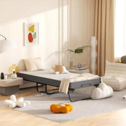 Portable Fold Up Rollaway Guest Bed With 10Cm Memory Foam Mattress And Universal Wheels - thumbnail 4