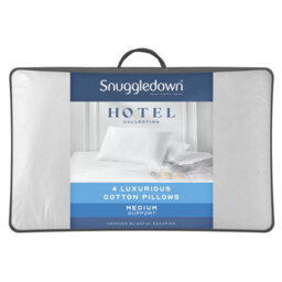 Snuggledown Clusterdown Synthetic Pillows 4 Pack Medium Support, Cotton Cover, Polyester Cluster Fibre Filling - thumbnail 2