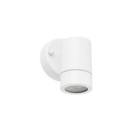 Luminosa Lighting Luminosa Palin 1 Light Outdoor Wall Light Gloss White, Glass Ip44, Gu10 - thumbnail 2