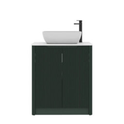 Royal Bathrooms Avenza 800mm Deep Moss Green Floor Standing Bathroom Vanity Unit 2 Door With Elva Basin - thumbnail 6