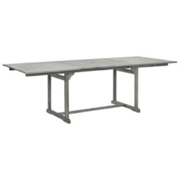 Berkfield Garden Dining Table (160-240)X100X75 Cm Solid Acacia Wood - thumbnail 2