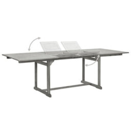 Berkfield Garden Dining Table (160-240)X100X75 Cm Solid Acacia Wood - thumbnail 4