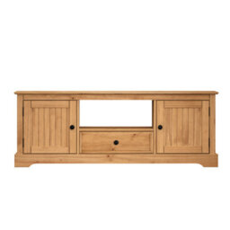 Mercers Furniture Country Antique Widescreen Tv Unit 2 Door 1 Drawer Television Stand Large Long Wide Solid Wood Pine Wooden - thumbnail 3