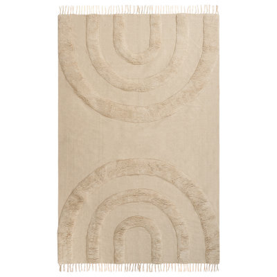 Beliani Kids Rug Nako Beige 160 X 230 Cm Cotton - image 1