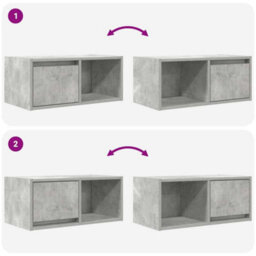 Berkfield Tv Cabinet Concrete Grey 60X31X25.5 Cm Engineered Wood - thumbnail 9