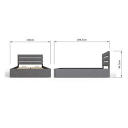 Gfw Hudson End Lift Ottoman Bed Double Grey - thumbnail 9