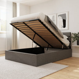 Gfw Hudson End Lift Ottoman Bed Double Grey - thumbnail 2