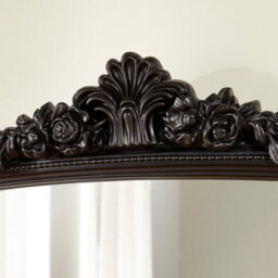 The Online Mirror Shop Chatsworth Black Overmantle Mirror - Ornate Fireplace Wall Decor- H 104Cm X W 114Cm - thumbnail 2