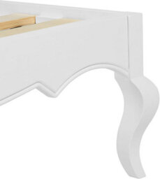 Statement Furniture Louis 4Ft6 White Double Bed Frame With Rattan Cane Headboard - thumbnail 5