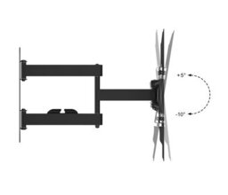 "Duronic Tvb109S Full Range Tv Bracket, Swivel And Tilt Wall Mount With Vesa 400X400 For Flat Screen Television 23-55""" - thumbnail 5