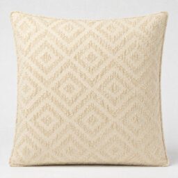 Neutral Geo Creme Jumbo Cushion Cover 60X60Cm Handmade Cotton Cover - thumbnail 8