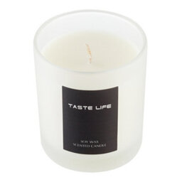 Living And Home Westin White Tea Scented Handcrafted Soy Wax Candle In Frosted Glass Jar With Wooden Lid 150G - thumbnail 5