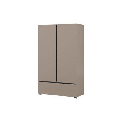 Arte Kross Tall Cabinet In Rich Congo - Elegant 89Cm Wide Highboard With Multi-Functional Storage - image 1