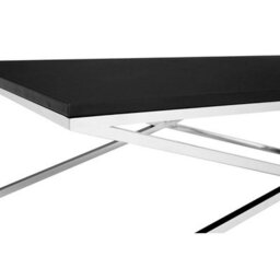 Orsina White And Black Coffee Table, Luxury Modern Rectangular Coffee Table, Wood Top Metal Frame Coffee Table - thumbnail 3