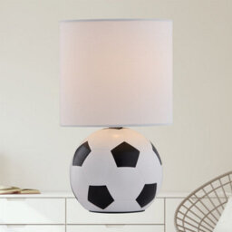 First Choice Lighting Footie - Black And White Football Bedside Lamp - thumbnail 4