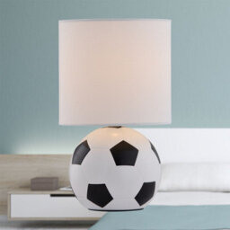 First Choice Lighting Footie - Black And White Football Bedside Lamp - thumbnail 5