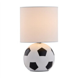 First Choice Lighting Footie - Black And White Football Bedside Lamp - thumbnail 3