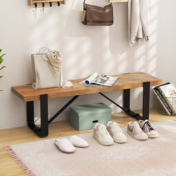 Costway Entryway Bench 152Cm Long Shoe Bench Wooden Dining Bench