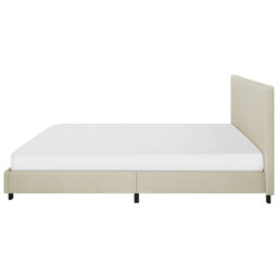 Beliani Bed Fabric Albi 180 X 200 Cm (Eu Super King) Beige - thumbnail 5