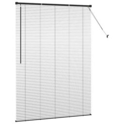Berkfield Window Blind With Curtains Manual Black Aluminium - thumbnail 6