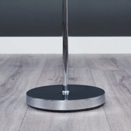 Valuelights Charles Chrome Floor Lamp With Black Linen Shade And Bulb - thumbnail 3