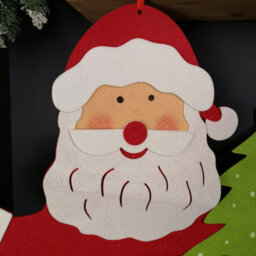 Samuel Alexander 90Cm Fabric Red And White Hanging Santa Advent Calendar Christmas Decoration - thumbnail 8