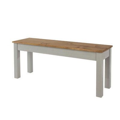 Core Products Bench For 1500mm Table, Grey Wax Finish With Antique Wax Seat H45.0Cm X W135.0Cm X D30.0Cm - image 1