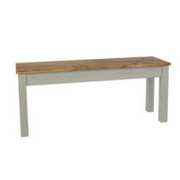 Core Products Bench For 1500mm Table, Grey Wax Finish With Antique Wax Seat H45.0Cm X W135.0Cm X D30.0Cm - thumbnail 3