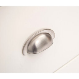 Cabinet Bits Lovere Off White 2 Drawer Console Table Satin Chrome Cup - thumbnail 7