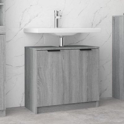 Berkfield Bathroom Cabinet Grey Sonoma 64.5X33.5X59 Cm Engineered Wood - image 1