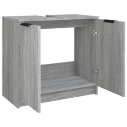 Berkfield Bathroom Cabinet Grey Sonoma 64.5X33.5X59 Cm Engineered Wood - thumbnail 9