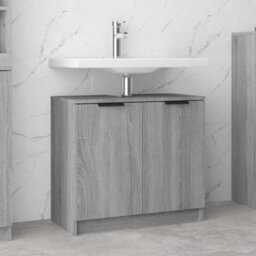 Berkfield Bathroom Cabinet Grey Sonoma 64.5X33.5X59 Cm Engineered Wood - thumbnail 1