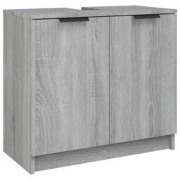 Berkfield Bathroom Cabinet Grey Sonoma 64.5X33.5X59 Cm Engineered Wood - thumbnail 2