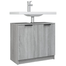Berkfield Bathroom Cabinet Grey Sonoma 64.5X33.5X59 Cm Engineered Wood - thumbnail 5